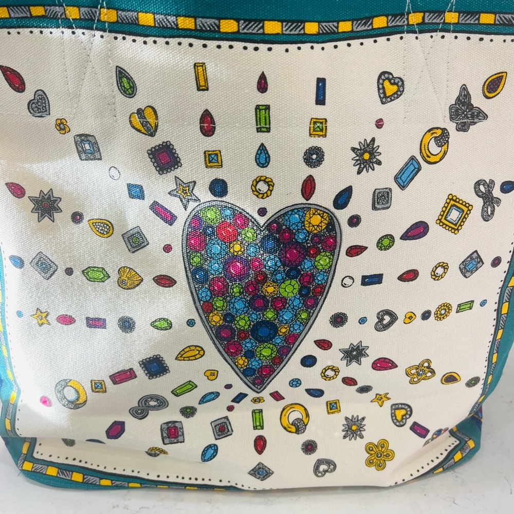 Brighton Jewel Heart Graphic Tote - Multicolor - Picture 2 of 7